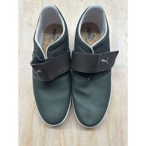 Puma El Rey Men’s Shoes Slip On Sz 14 Green Brown Cork Insole Ecolite